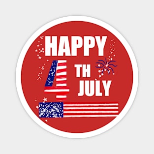 4th of July independent day USA United States of America Magnet